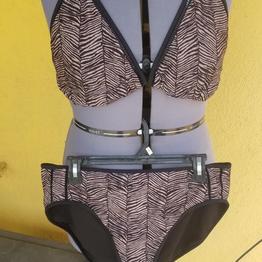 Swimsuits for All Zebra Stripe Bikini Swimsuit Set